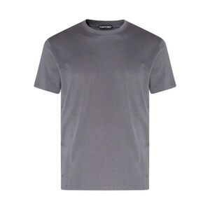 TOM FORD Cotton Crew Neck T-Shirt Men BLUE T-Shirts
